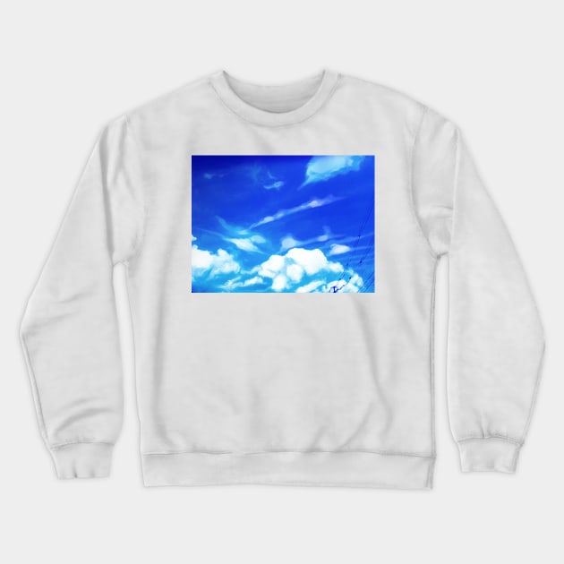 Bright Blue Sky Crewneck Sweatshirt by saradaboru